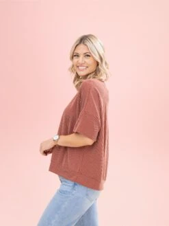 Raised Rib Half Sleeve V Neck Top By DD Design | S-3XL -Discount Divas Shop a565594bad2de23512697f06548ea945