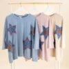 Mineral Washed Star Patch Detailing Boxy Top | S-L