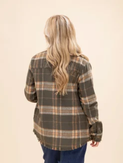Fringe Detailed Plaid Button Down Jacket | S-L -Discount Divas Shop a7b36d885a7985cb0d7c6b9ec42b8559