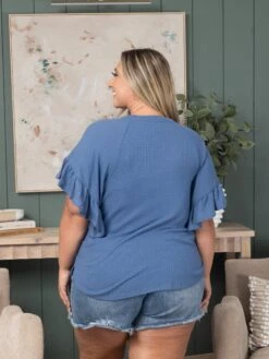 Waffle Knit Ruffled Sleeve Top | S - XL 8 Waffle Knit Ruffled Sleeve Top | S - XL -Discount Divas Shop a926eaaefce854aeb67ebf2d931864cd