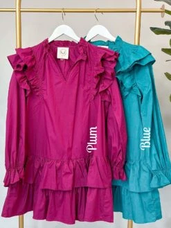 Poplin Dress W/ Ruffle | S - L