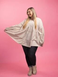 Long Sleeve Round Neck Tiered Top | S - 3X 11 Long Sleeve Round Neck Tiered Top | S - 3X -Discount Divas Shop aLVSNOj9ZzIznW8wez52JqBh9dBmrS4WbdDxzYz3