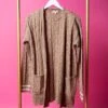 Cable Knit Open Front Long Sleeve Cardigan | S-L