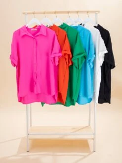 Playful Oversize Short Sleeve Shirt | S-3XL Pair W/ Sku62515