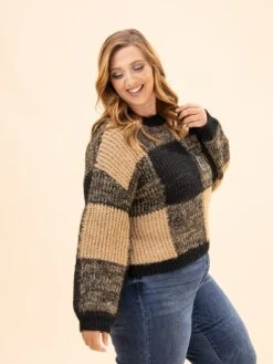 Plaid Knit Pattern Crewneck Pullover Sweater | S-L 15 Plaid Knit Pattern Crewneck Pullover Sweater | S-L -Discount Divas Shop aa5972b564cb176524623e20ebd51d13