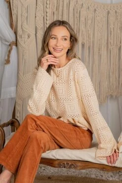 Crochet Knit Babydoll Top| S - 3X Sew In Love