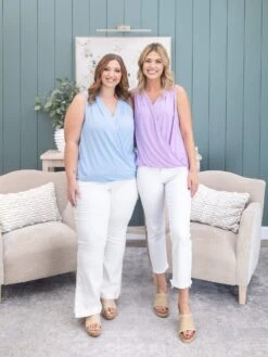 Dear Scarlett Solid Wrinkle Free Surplice Sleeveless Top | S - 3X -Discount Divas Shop ab96f0623c47bc9e7a49c0a3279c4009