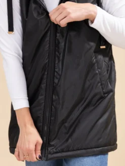 Zip Up Puff Hoodie Vest | S-L -Discount Divas Shop ac18e5083af2522b275b591725155753