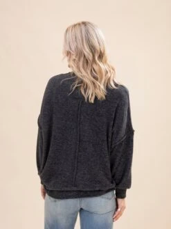 Zenana Luxe Hacci Oversized Exposed Seam Drop Shoulder Sweater | S/M - 3X -Discount Divas Shop accf6d7ee76efe7bae718470b71c0d18