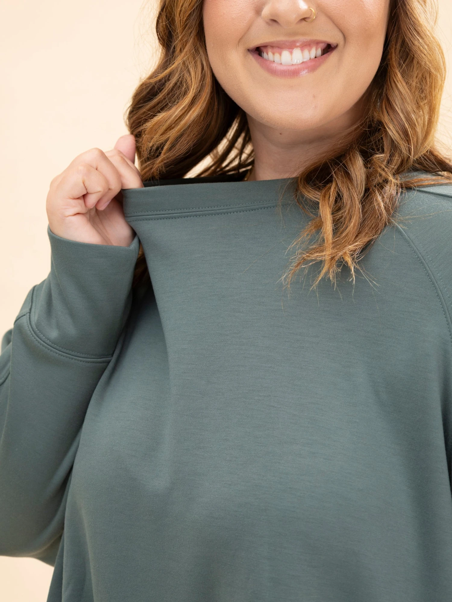 Zenana Scuba Round Neck Pullover W/ Sided Slits | S-3X Pair W/ Sku56511 8 Zenana Scuba Round Neck Pullover W/ Sided Slits | S-3X Pair W/ Sku56511 - Image 8