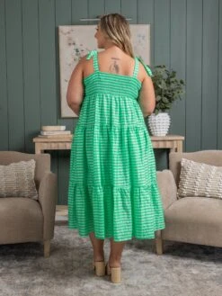 Gingham Shoulder Tie Dress | S-3XL -Discount Divas Shop ad1aea30be03e89e9f9b165af4414e9f