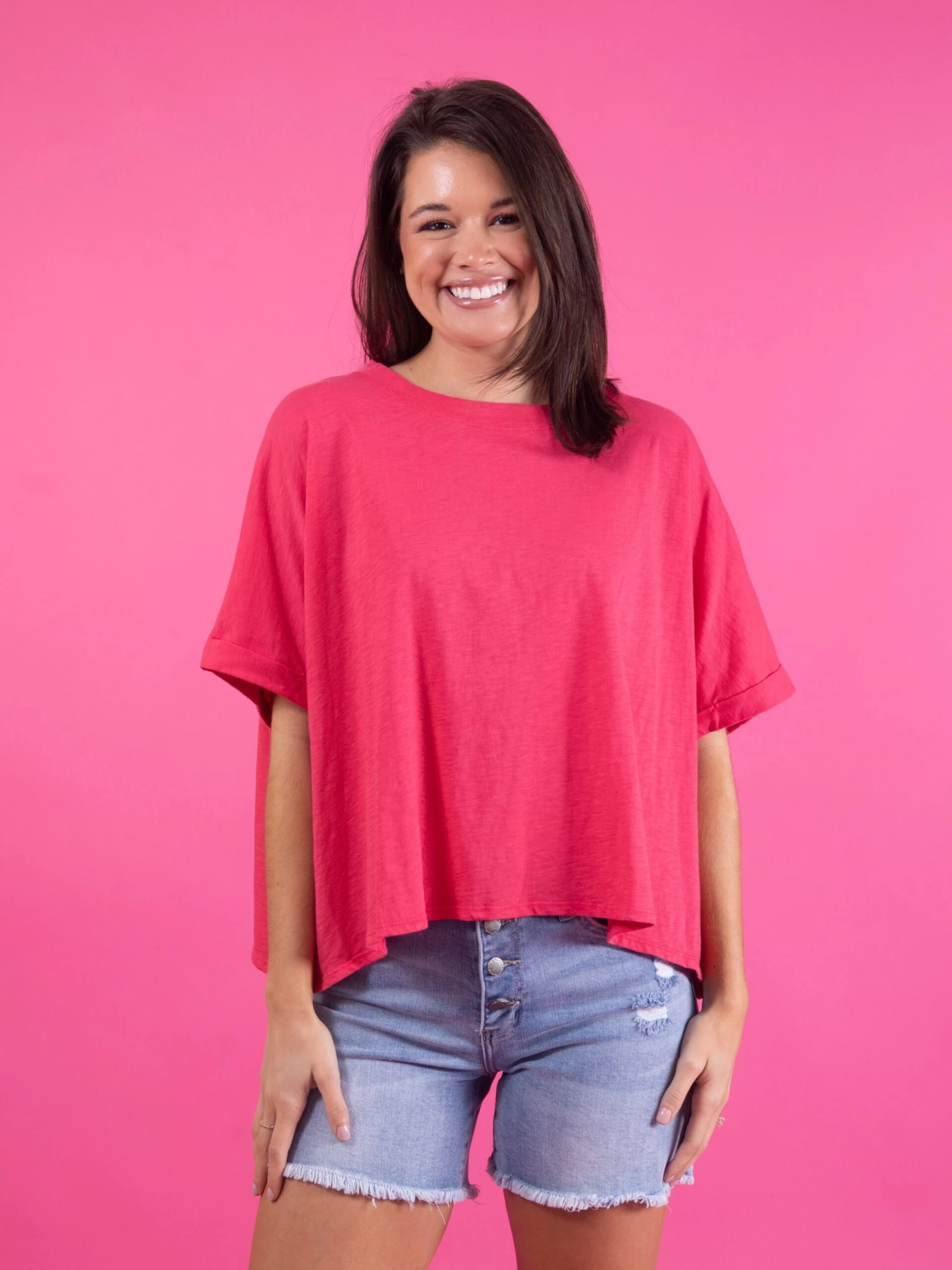 Diva Denim High Rise Expose Button Fray Hem Shorts | S-3XL 19 Diva Denim High Rise Expose Button Fray Hem Shorts | S-3XL - Image 19