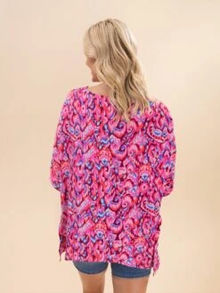 Abstract V Neck Half Sleeve Blouse | S-XL -Discount Divas Shop ad812cbae600ba5e682602d00b747a60