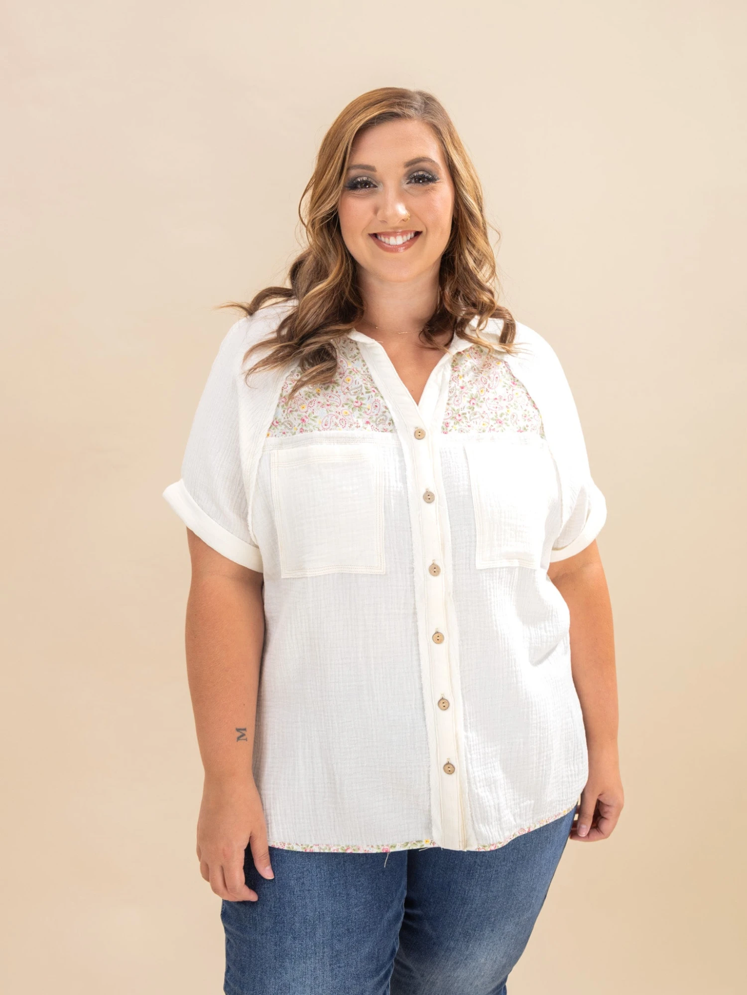 Soft Wash Paisley Panel Button Down Shirt | S-L 5 Soft Wash Paisley Panel Button Down Shirt | S-L - Image 5