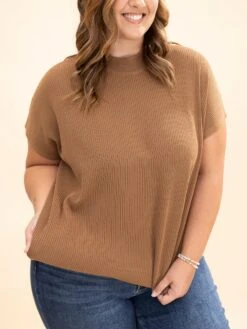 Zenana Viscose Mock Neck Short Sleeve Boxy Sweater | S-L -Discount Divas Shop adb9c218e2c1a9261207cd74177ae933