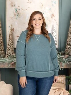 Waffle Long Sleeve Pullover | S - 3X -Discount Divas Shop ae230ef9c6a61b3ed321a7348d321277