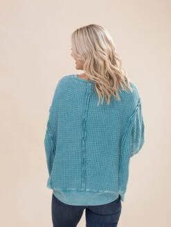 Mineral Washed Thermal Pullover | S-L -Discount Divas Shop aee028a1167edf9ef3225c94e8749bcd