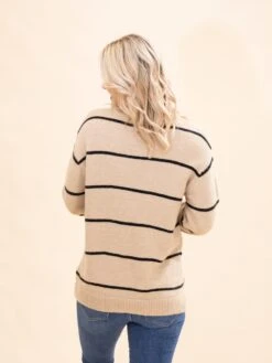 Zenana Round Neck Long Sleeve Stripe Sweater | S-L -Discount Divas Shop afb443a352444f1f1f93a45983438fd1