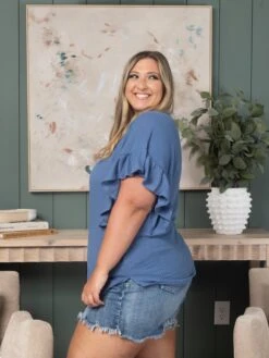 Waffle Knit Ruffled Sleeve Top | S - XL 7 Waffle Knit Ruffled Sleeve Top | S - XL -Discount Divas Shop b14d7c1fcabac85b99875909134fb193