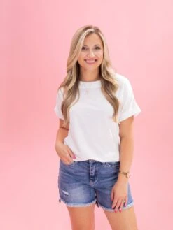 Diva Denim High Rise High Low Fray Hem Short | XS - 3X -Discount Divas Shop b193811f3874c909ad67277ff5a6a2e7