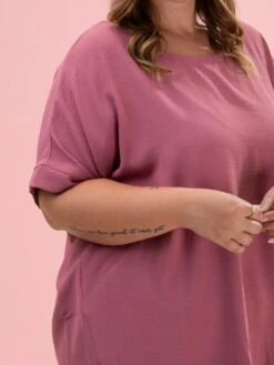 Amazing Airflow Round Neck Top W/ Cuffed Sleeves By DD Design | S-3XL -Discount Divas Shop b20d5bbeff956027f9c5f38f89766f19