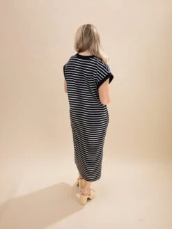 Short Sleeve Striped Knit Dress | S-3X -Discount Divas Shop b2c74bea8df7bf7fb25c02a0afc46eea