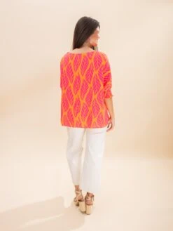 Tropical Print 3/4 Sleeve Blouse | S-XL -Discount Divas Shop b31d323cc80166305d4abdc3fd56af13