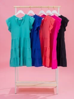 Ruffled Sleeve Tiered Dress By DD Design |S-3XL -Discount Divas Shop b3b6bb40f4f79b8eb0ec0c71c66ad3b4