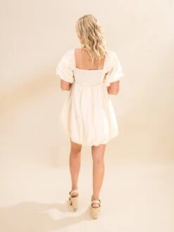 Solid Babydoll Short Dress With Bubble Skirt Detail | S-L -Discount Divas Shop b413c1b77124ec9f9a4824d98ca61a23