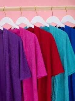 Crinkly Short Sleeve Cardigan By DD Design | S - 3XL Pair W/ Sku61198 -Discount Divas Shop b48fd27892346b201a9c6a83059b77a6