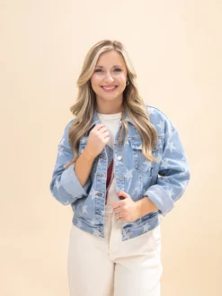 Judy Blue All Over Star Print Denim Jacket | S-3XL -Discount Divas Shop b50de33e90afbccdb266fcc0baf64186