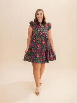 Floral Print Short Sleeve Midi Dress | S-L -Discount Divas Shop b642e3cdee2d2803b31b078f263f3b56