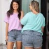 Judy Blue High Waist Button Fly Frayed Hem Shorts | S - 3XL