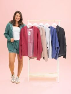 Lived In Long Sleeve Hooded Cardigan By DD Design | S/M-2XL/3XL