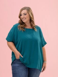 Amazing Airflow Round Neck Top W/ Cuffed Sleeves By DD Design | S-3XL -Discount Divas Shop b8a7e2d1da83a7021c7df79141994c72