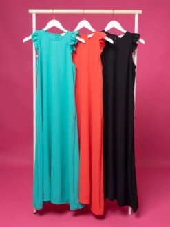 Ruffle Sleeve Flowy Maxi Dress | S - XL