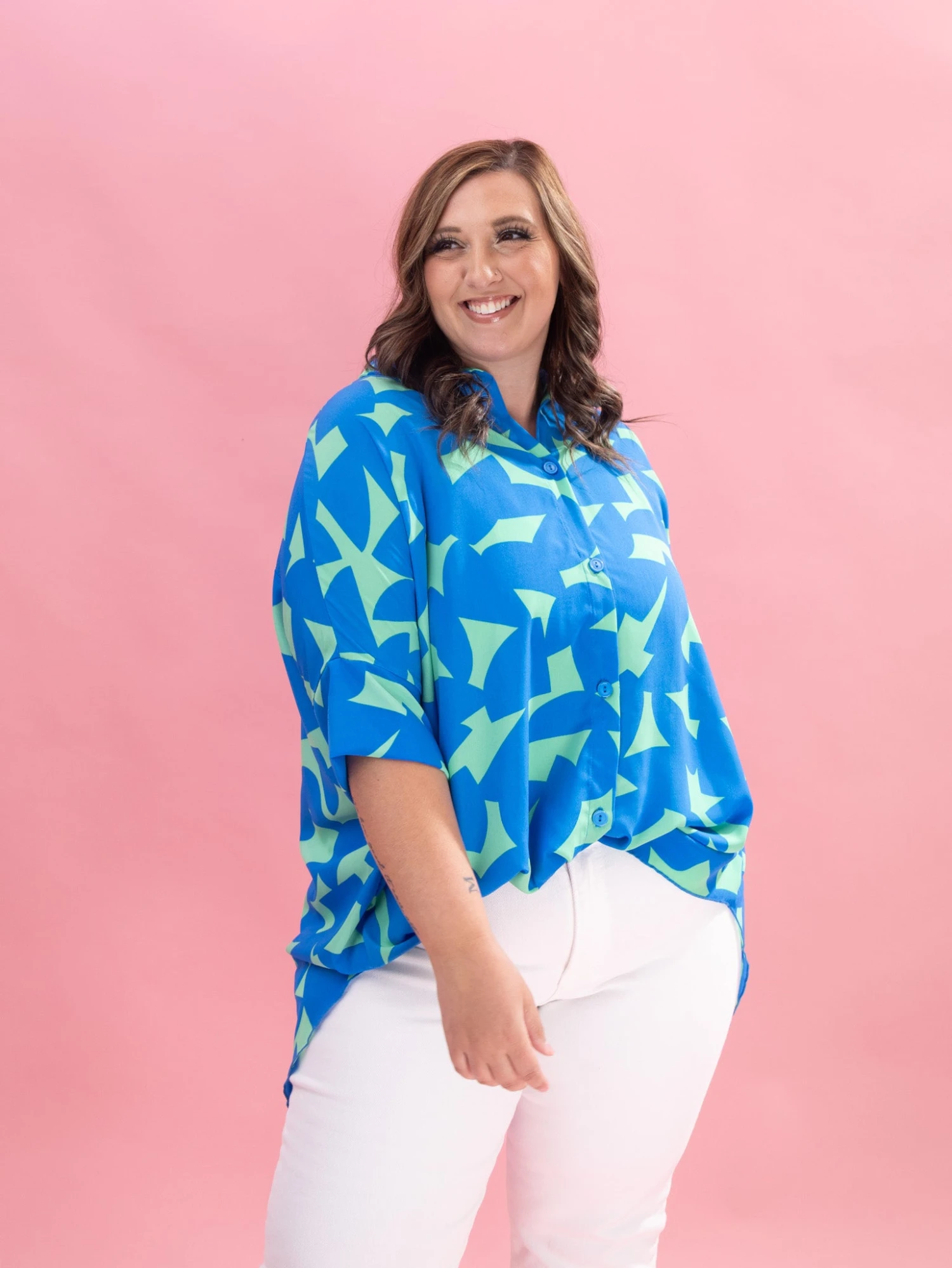 Oversized Abstract Print Top By DD Design | S - 3X 4 Oversized Abstract Print Top By DD Design | S - 3X - Image 4