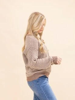 STACCATO Two Tone Waffle Striped Pullover Sweater | S-XL -Discount Divas Shop b8cb9e84bce440358b68f23bfd36672a