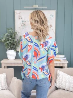 Floral Print V Neck Side Slit Poncho Top | S-3XL -Discount Divas Shop b904b81c8d8599e610dc7ccf9be867c6