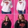 Long Sleeve Top W/ Cupid Sequins | S-3X