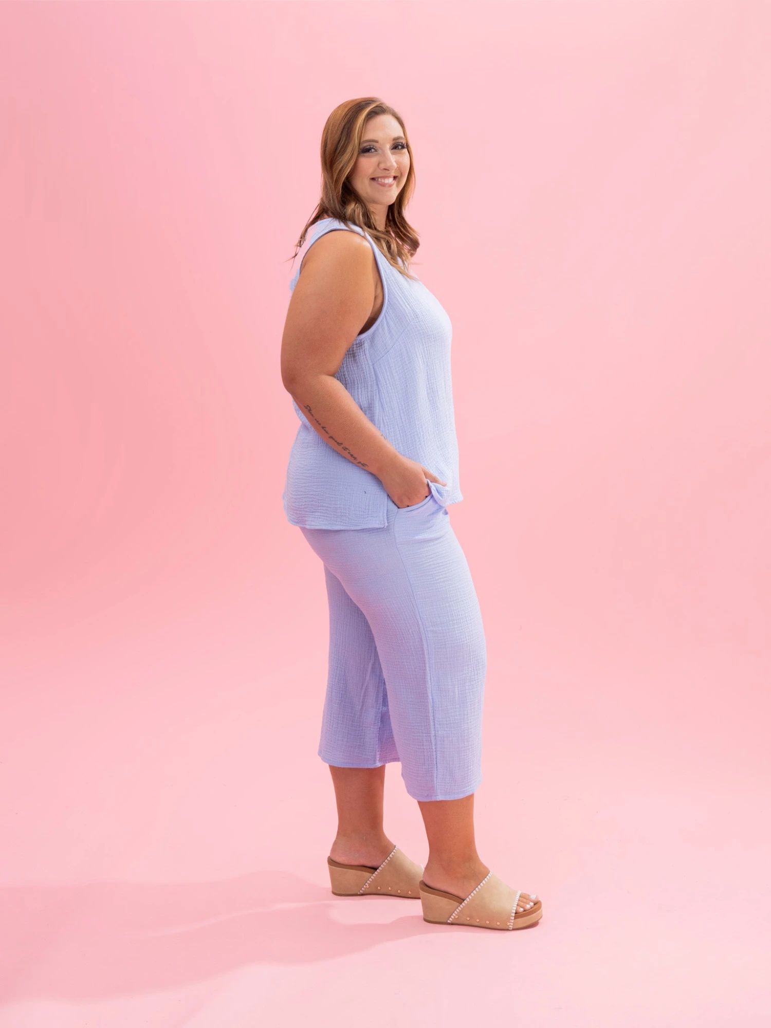 Cotton Gauze Sleeveless Top By DD Design | S-3XL Pair W/ Sku63210 7 Cotton Gauze Sleeveless Top By DD Design | S-3XL Pair W/ Sku63210 - Image 7