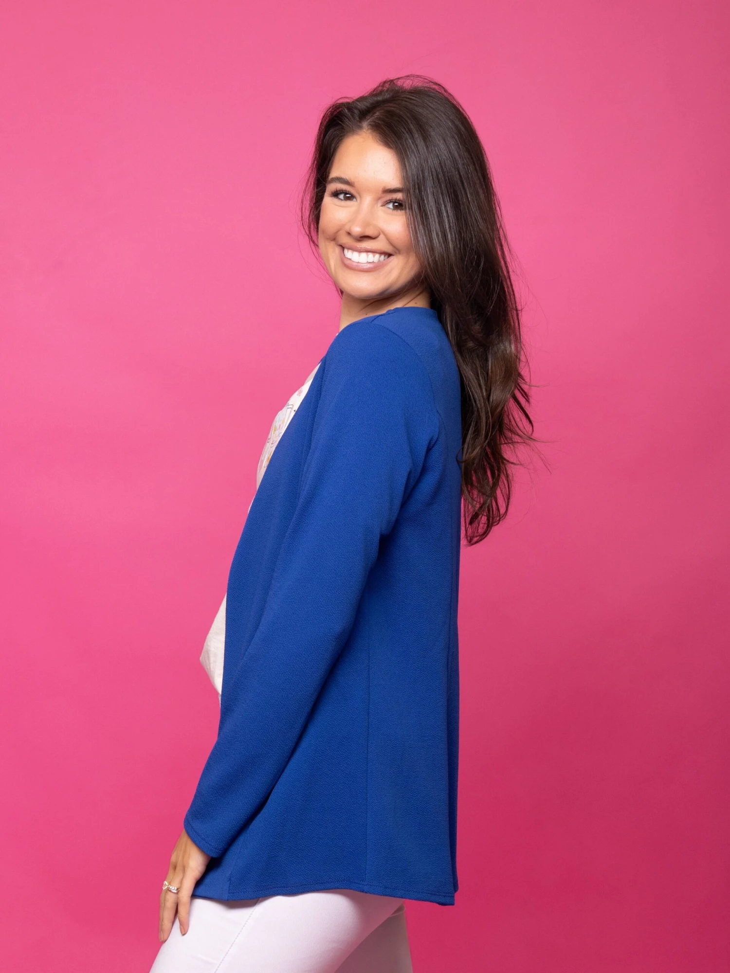 Lapeless Solid Open Blazer | S - 3X 3 Lapeless Solid Open Blazer | S - 3X - Image 3