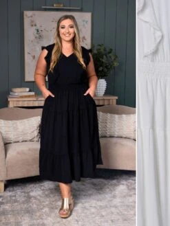 V-Neck Maxi Dress With Lace Detail | S - 3XL