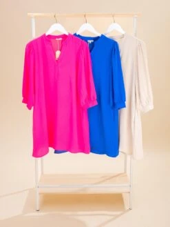 Airflow 3/4 Peasant Sleeve Dress | S-2XL