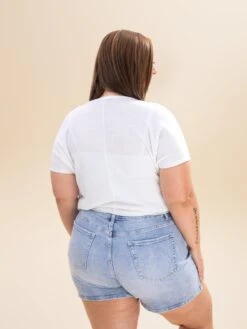 Waist Strap Detail Comfort Stretch Denim Shorts | S-XL -Discount Divas Shop bc257186ca7d4d9f089d4c4929e3c7ab