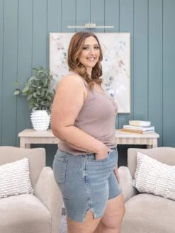 Judy Blue High Waist Side Slit Shorts | S - 3XL -Discount Divas Shop bce676059a48a99492b9aa3e3913125e