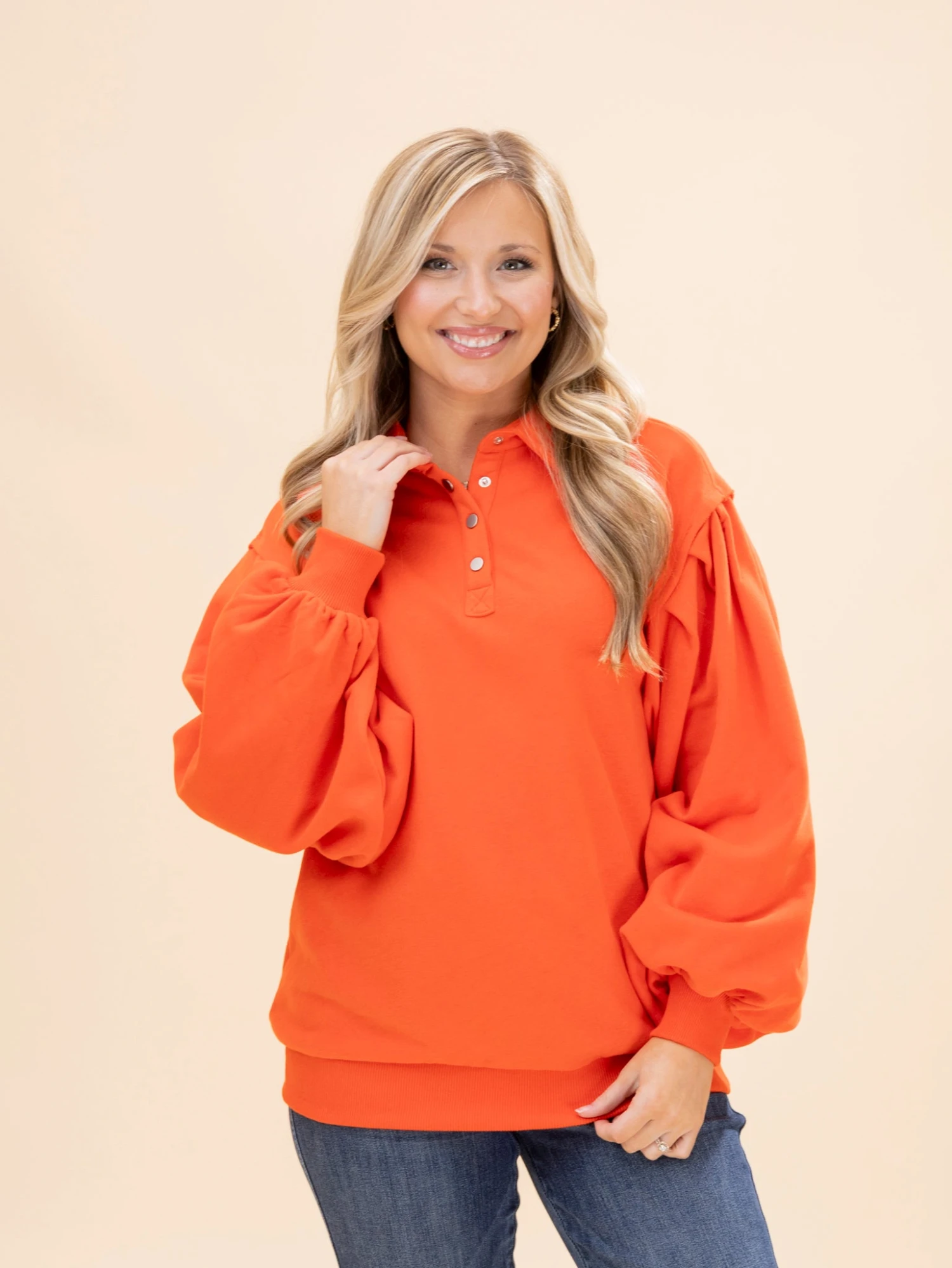 Fleece Lined Half Button Down Pullover Sweater | S-XL Halloween 2 Fleece Lined Half Button Down Pullover Sweater | S-XL Halloween - Image 2