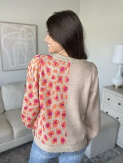 Colorblock Leopard Print Long Bubble Sleeve Sweater W/ Round Neck | S-L -Discount Divas Shop bdvF3B8uCkiaoxNLpOTRQjJLR0J5026QmjImoqYS