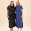 Scuba Stripe Maxi Dress | S-L