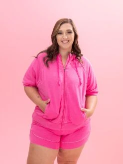 Lived In Short Sleeve Zip Up Hoodie By DD Design | S - 3XL -Discount Divas Shop bf1e09a80db39ca8ac6ab8540a9017ef